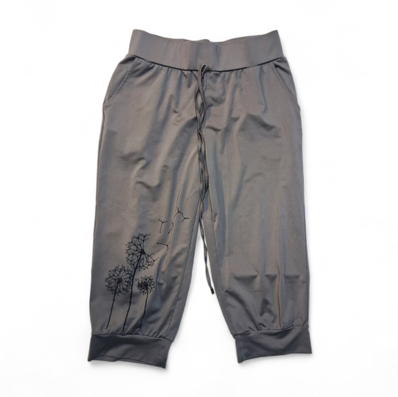 Emery Rose Pants - EMERY ROSE Women's Summer Casual Dandelion Print Side-Pocket Size S